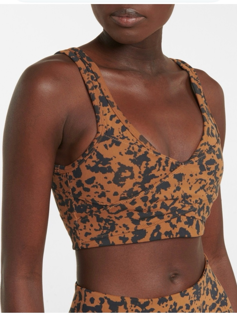 Varley Kellam cheetah printed sports bra large